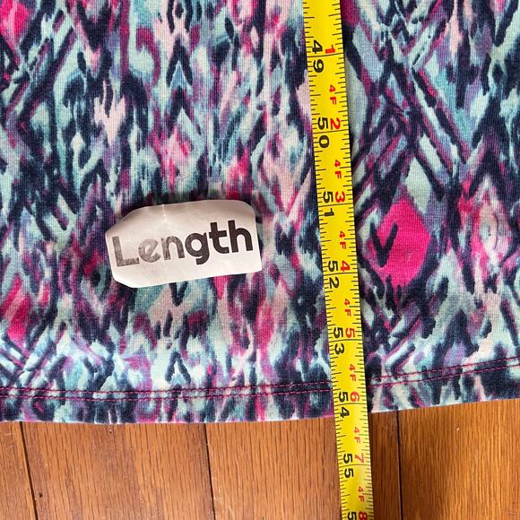 Catherines Women 4X Plus Cold Shoulder Maxi Dress Geometric Resort Vacation Boho - Picture 8 of 9